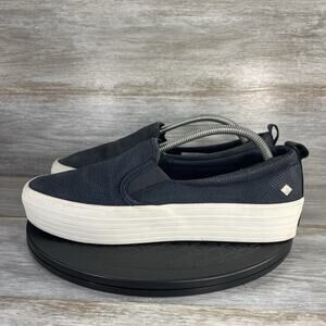 Sperry Women's Crest Twin Platform Blue Suede Slip On Sneakers Size 11